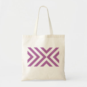 Tote Bag Lavande et Chevrons blancs