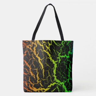 Tote Bag Lave de l'espace craqué - Rainbow ROYGB