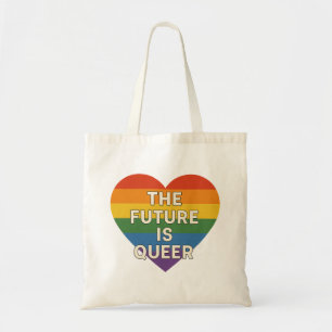 Tote Bag L'Avenir Est Queer - Rainbow Heart