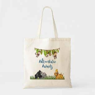Tote Bag L'aventure attend l'animal de jungle de safari