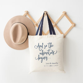 Tote Bag L'aventure commence | Accueil personnalisé de mari