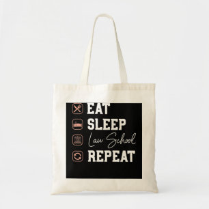 Tote Bag Law School Mangez Sleep Repeat - Future Avocat Law