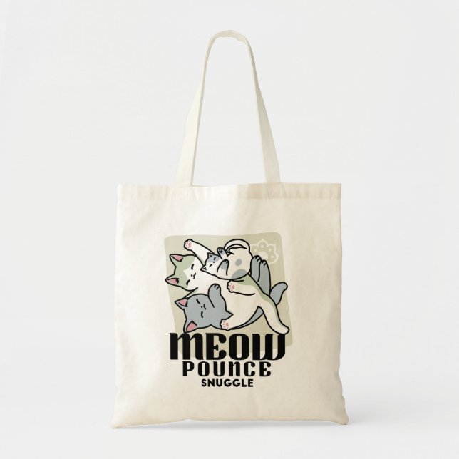 Tote Bag Laze Furr Days - Cute Lazy Cats Design (Devant)