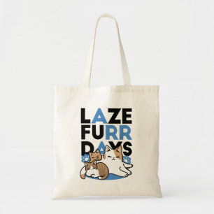 Tote Bag Laze Furr Days - Cute Lazy Cats Design