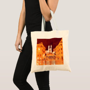 Tote Bag ldp PIAZZA DI SPAGNA par nuit Rome