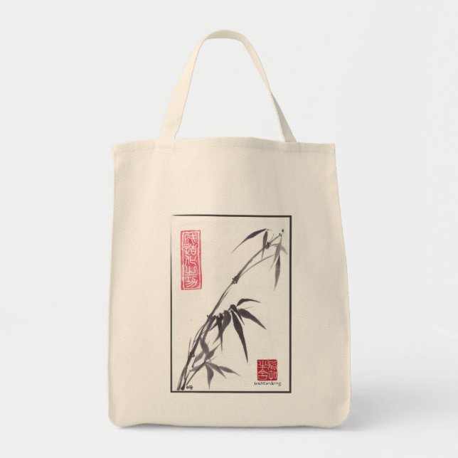 Tote Bag Le bambou "se prolongent" SumiSack (Devant)