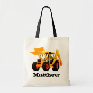 Tote Bag Le bêcheur jaune nommé de l'enfant fait sur