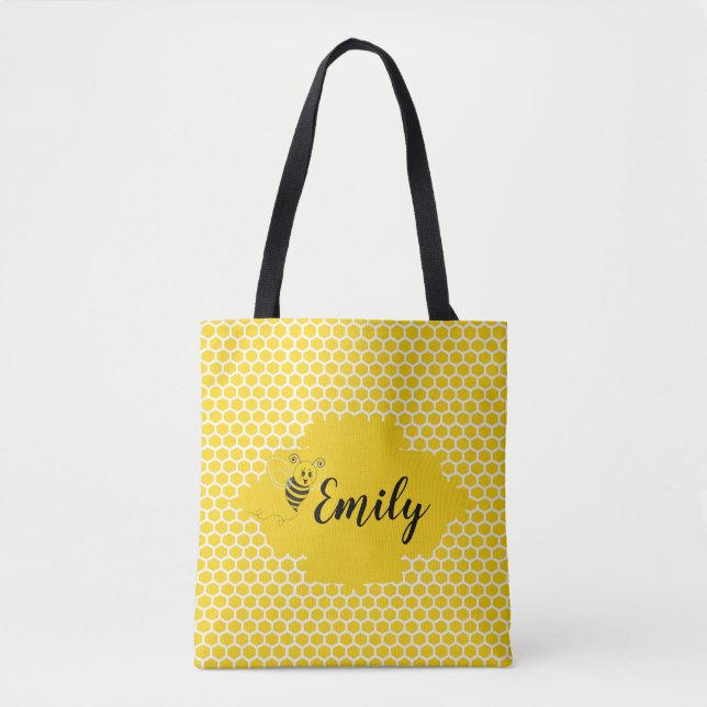Tote Bag Le blanc jaune de bébé gaffent le miel de nid (Devant)