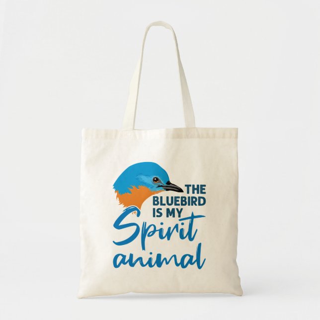 Tote Bag Le Bluebird Est Mon Esprit Animal Bleu Bird (Devant)