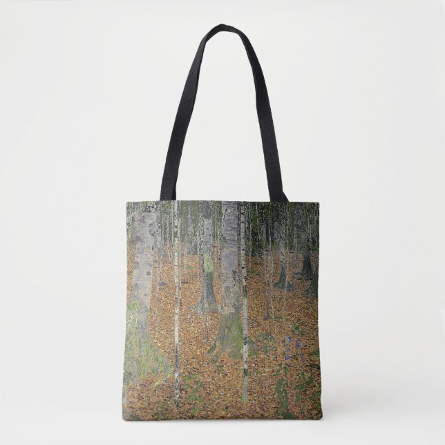 Tote Bag Le bois de bouleau par Gustav Klimt (Devant)