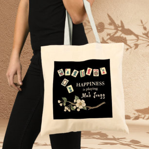 Tote Bag Le bonheur est de jouer Mah Jongg avec/ les filles