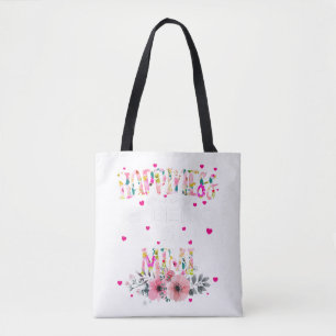 Tote Bag Le bonheur est d'être un Mimi Floral Mimi fête des