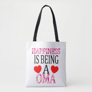 Tote Bag Le bonheur est d'être une fête des mères Oma Flora