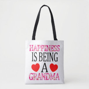 Tote Bag Le bonheur est d'être une grand-mère Floral Mimi m