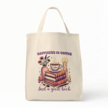Le bonheur est du café et un bon livre