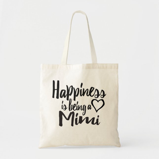 Tote Bag Le bonheur est un coeur Mimi (Devant)