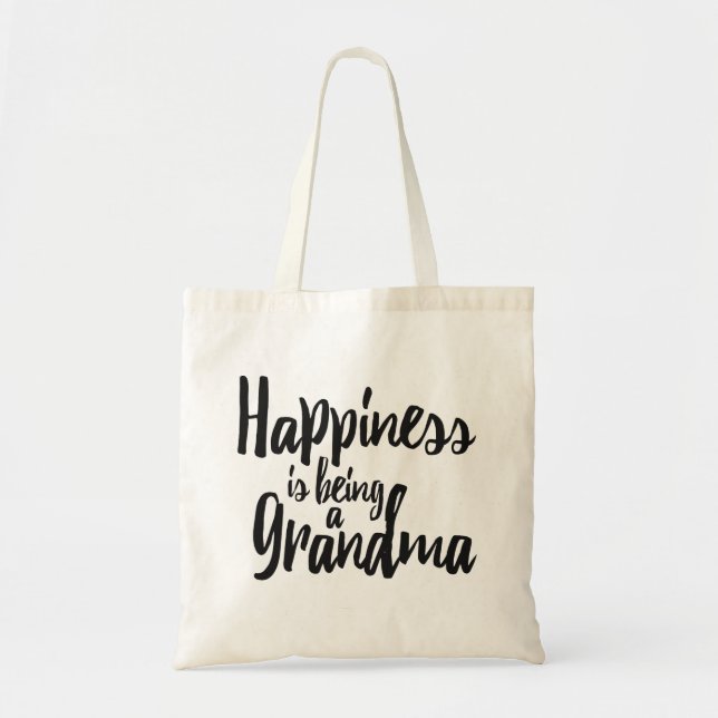 Tote Bag Le bonheur est une grand-maman (Devant)