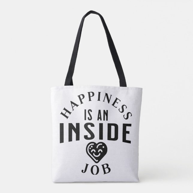 Tote Bag Le bonheur est une tâche intérieure (Dos)