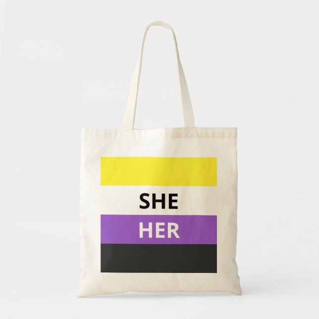 Tote Bag Le budget de l'indicateur non binaire de son Prono (Devant)