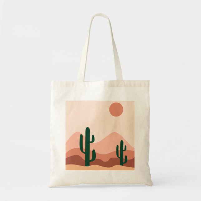 Tote Bag Le cactus du désert (Devant)
