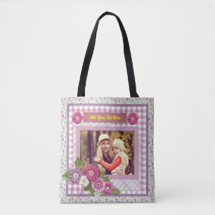 Tote Bag Le cadre photo personnalisé avec texte personnalis
