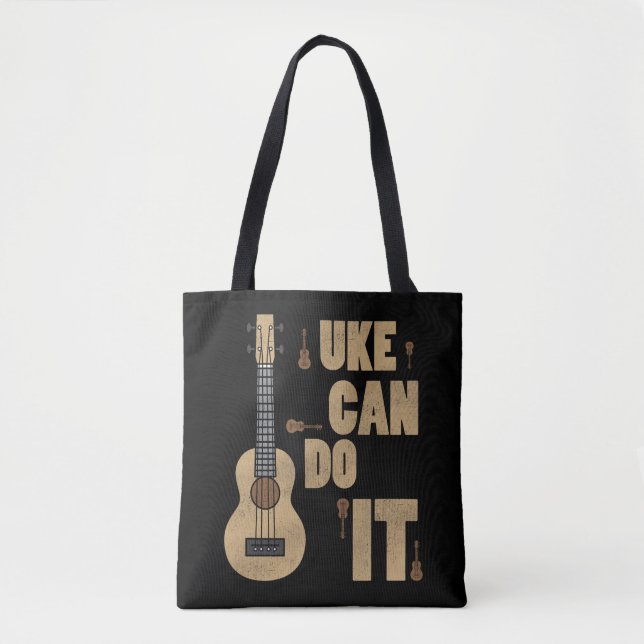 Tote Bag Le calembour Uke d'Ukelele peut le faire Hawaïen (Devant)