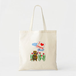 Tote Bag Le castor canadien aime l'Ontario