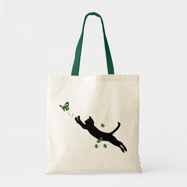 Tote Bag Le chat et le papillon (Devant)