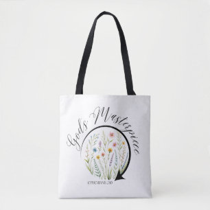 Tote Bag Le chef-d'œuvre de Dieu Éphésiens 2:10 Verset bibl