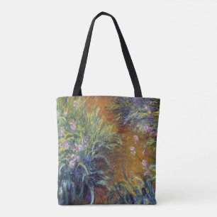 Tote Bag Le chemin à travers les Irises par Claude Monet