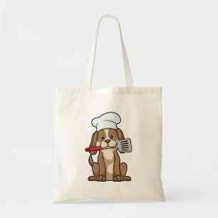 Tote Bag Le chien cuisinier avec le casquette et la spatule