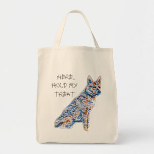 Tote Bag Le Chien De Tétail D'Heeler Tiens Ma Traîne