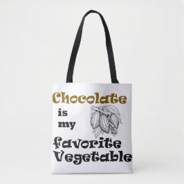 Tote Bag Le chocolat est mon légume préféré