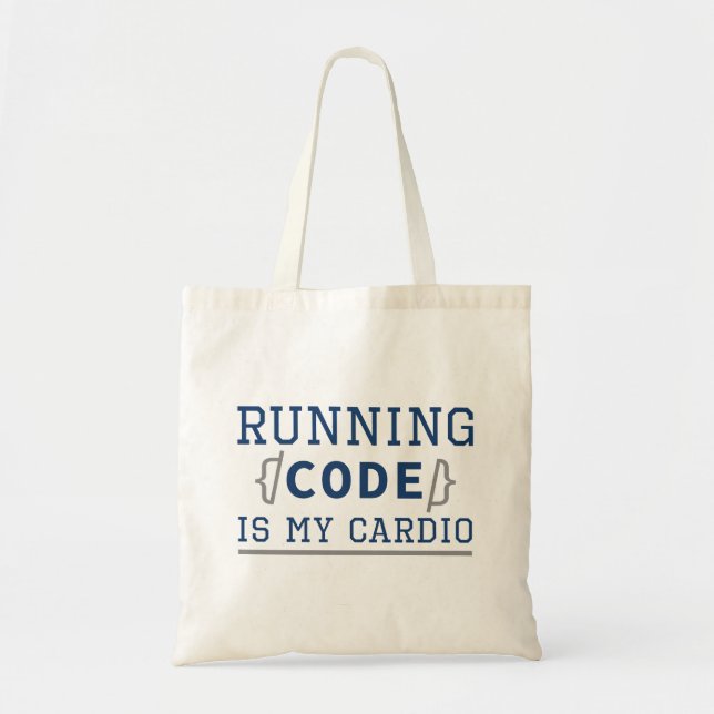 Tote Bag Le Code D'Exécution Est Mon Cardio (Devant)