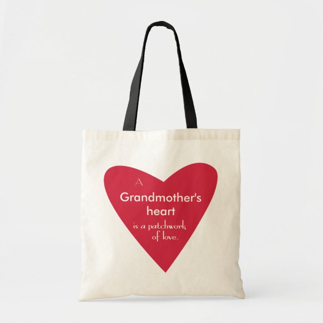 Tote Bag Le coeur d'une grand-mère (Devant)