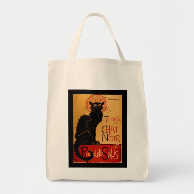 Tote Bag Le Conversation Noir de Steinlen (Devant)