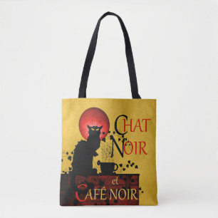 Tote Bag Le Conversation Noir et Café Noir Café
