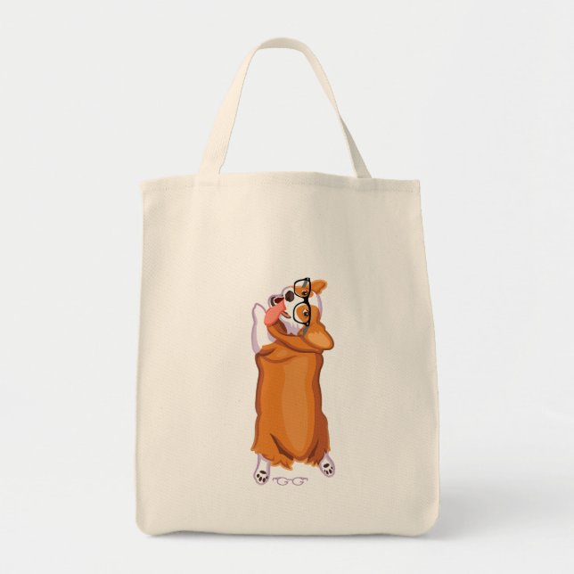 Tote Bag Le corgi Sploot (Devant)