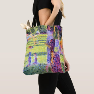 Tote Bag Le couple de Georges Seurat, Pointillisme Vintage