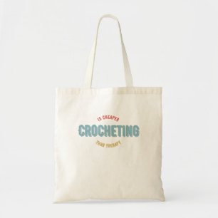 Tote Bag Le crochet est moins cher que la thérapie