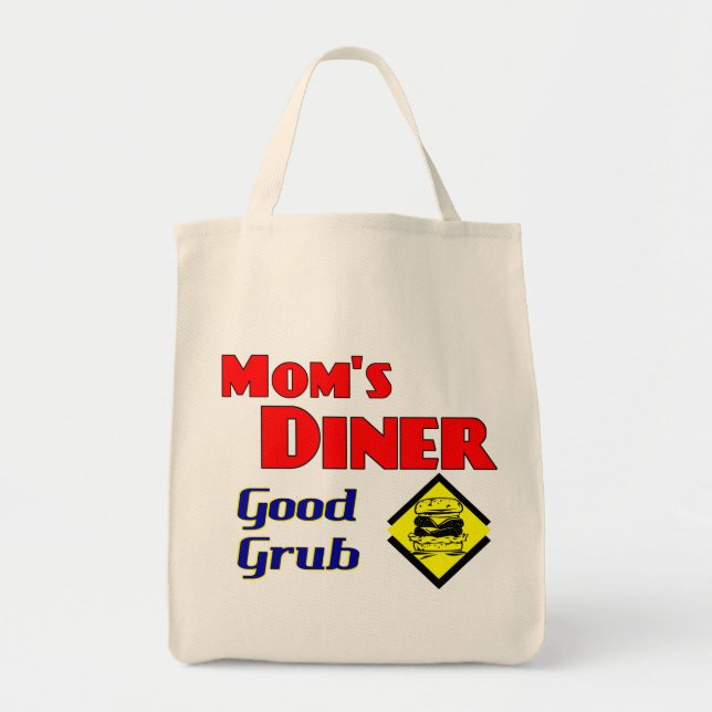 Tote Bag Le dîner de maman Good Grub Retro Restaurant (Devant)