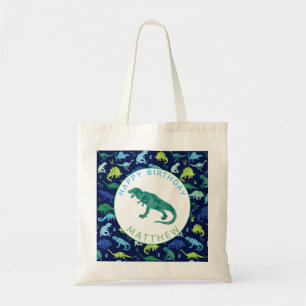 Tote Bag Le dinosaure de joyeux anniversaire personnalisé