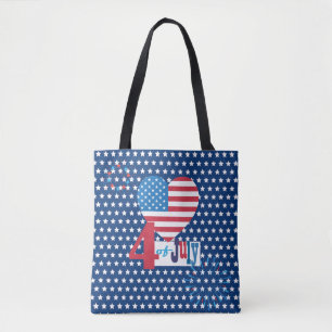 Tote Bag Le Drapeau américain 4 juillet design personnalis