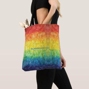 Tote Bag Le drapeau tie-dyé de SlipperyJoe arc-en-ciel pres
