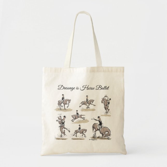 Tote Bag Le dressage est ballet Fourre-tout de cheval (Devant)