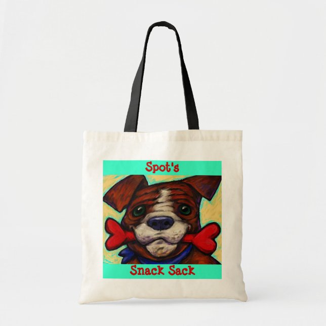 Tote Bag Le festin de chien du nom d'animal familier (Devant)