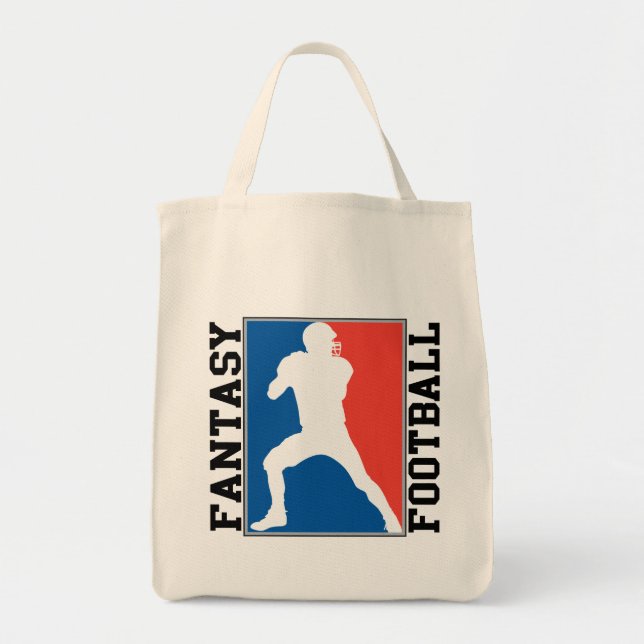 Tote Bag Le football d'imaginaire, logo blanc et bleu rouge (Devant)