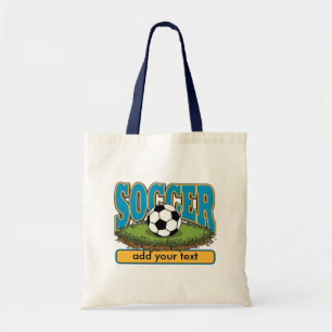 Tote Bag Le football fait sur commande ajoutent le texte