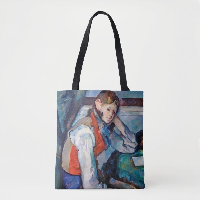Tote Bag Le Garçon de la Veste Rouge, Cezanne (Devant)