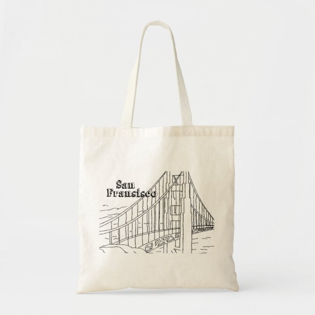 Tote Bag Le Golden Gate Bridge de San Francisco (Devant)